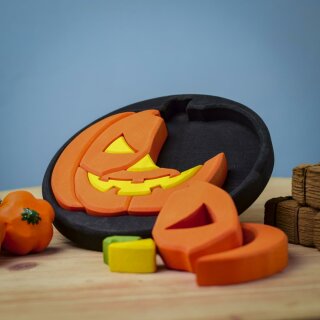 Rundes Halloween Puzzle Schwarz - BUMBUTOYS