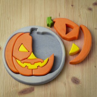 Rundes Halloween Puzzle Grau - BUMBUTOYS