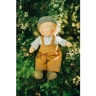 Tio (blonde Haare, blaue Augen) - Handmade Puppe aus Bio Baumwolle - ChimpyToys