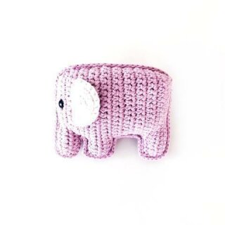 Pebble - Bio Kuscheltier & Rassel - Elefant Organic Pink