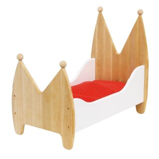 Prinzessin Bett weiß mit Bettzeug - Drewart Holzspielzeug