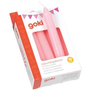 Geburtstagskerzenset rosa - Goki