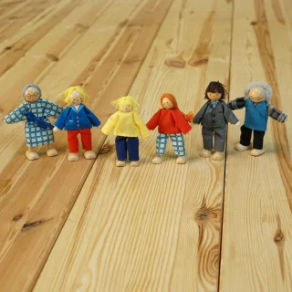 Biegepuppen City Familie – bewegliche Puppenhausfiguren für fantasievolle Familiengeschichten