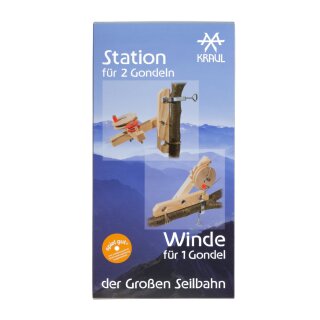 Winde für einen Wagen / Station für zwei Wagen - Kraul Spielzeug