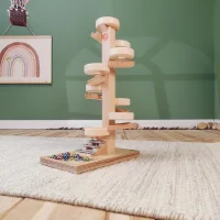 Tellerturm natur mit Glockenspiel - Christof Beck Spielwaren