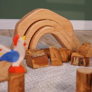 Kleiner Bauernhofzauber - Nachhaltiges Spielzeugset aus Holz ab 3 Jahren