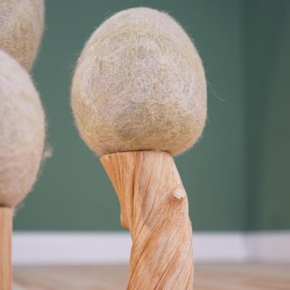 Winter Bäume aus Filz – 3er-Set mit echtem Holz von Papoose Toys