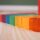 Lucite Step Set – 35 Acryl-Lichtbauwürfel im Regenbogenfarbverlauf
