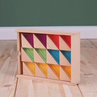 Holz + Acryl Große Dreiecke – 24-teiliges Set mit Acryl und Holz