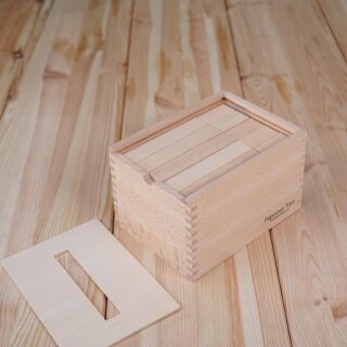 Naturbausteine Treppenstufen – 35-teiliges Holzbaustein-Set von Papoose Toys