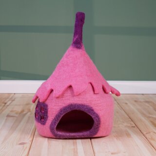 Feenhaus Rosa Höhle mit Filzdach – Märchenhafte Spielwelt von Papoose Toys