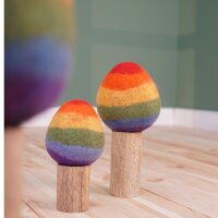 Regenbogenbäume aus Filz & Holz –...