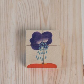 Mini Würfelpuzzle Natura – 4-teiliges Holzspiel für kleine Naturfreunde