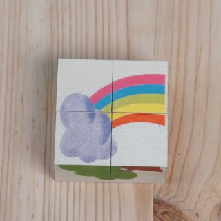 Mini Würfelpuzzle Natura – 4-teiliges Holzspiel für kleine Naturfreunde
