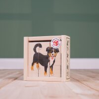 W&uuml;rfelpuzzle Haustiere &ndash; 9-teiliges Holzpuzzle...