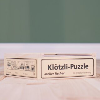 Würfelpuzzle Verkehrsfahrzeuge – 9-teiliges Holzpuzzle von Atelier Fischer