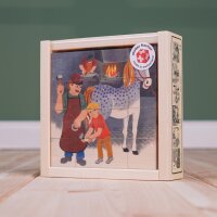 W&uuml;rfelpuzzle Berufe &ndash; 16-teiliges Holzpuzzle...