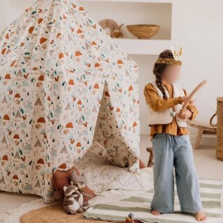Biber-Paket mit Stofftüchern – 111 Teile & 15 m² Baumwollstoff für große Hüttenabenteuer
