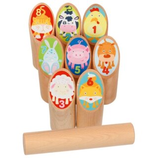 Wikingerspiel Tier Kubb, im Baumwollbeutel - 2.te Chance