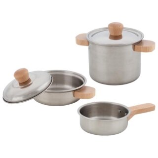 Kochset Sterneküche, 2 Töpfe und 1 Pfanne - Goki Spielzeug