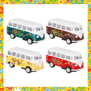 VW Microbus mit Druck (1962), Spritzguss, 1:64, L= 6,5 cm, goki 66
