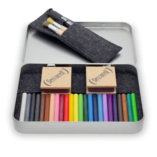 Seccorell Studio – Finger-Wipe-Metalbox mit 24 Farben