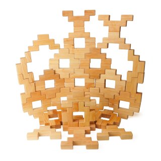 Bauspiel Treppenklötze - 40 Teile im Holzrahmen
