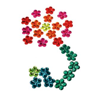Bauspiel Blumenfunkelsteine - 60 Teile in 12 Farben