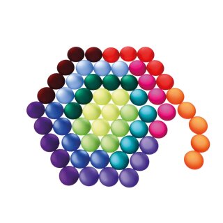 Bauspiel matte Funkelsteine - 60 Teile in 12 Farben