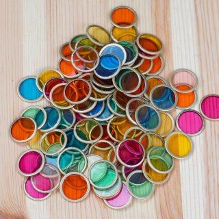 Metall-Zählchips – 100 bunte Magnetchips