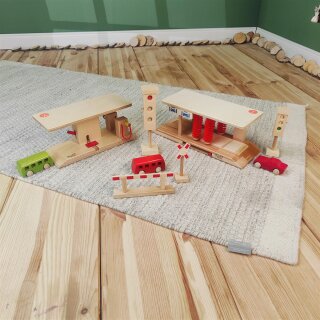 Stadt & Straße Set – Verkehrswelt aus Holz von Beck