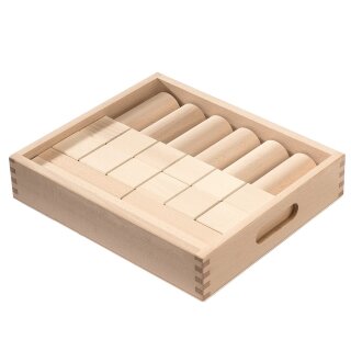 Großer Holzbaukasten – Mauerbausteine Bunt & Natur