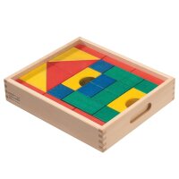 Hausbausteine aus Holz &ndash; Formen in Bunt &amp; Natur