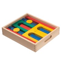 S&auml;ulenbausteine aus Holz &ndash; Formen in Bunt...