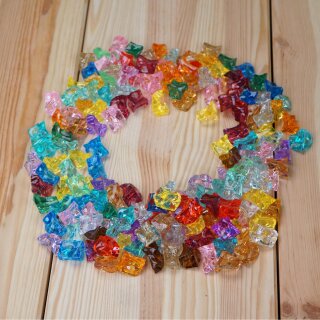 Legesteine 4 Elemente – 500 transparente Acrylsteine in 20 Farben