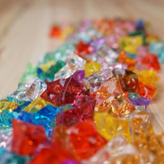 Legesteine 4 Elemente – 500 transparente Acrylsteine in 20 Farben