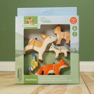 Waldtiere-Set aus Holz – handgefertigte Tierfiguren für freies Spielen