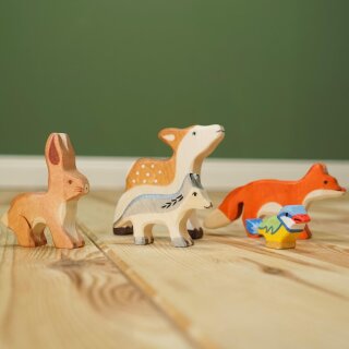Waldtiere-Set aus Holz – handgefertigte Tierfiguren für freies Spielen