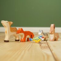 Waldtiere-Set aus Holz – handgefertigte Tierfiguren...