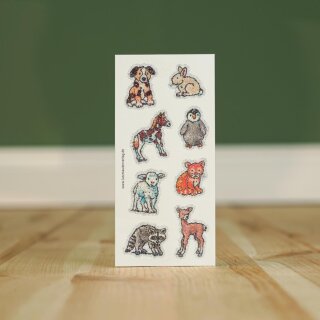 Glitter-Tattoos Tierbabys – hautfreundliche Glitzertattoos für Kinder