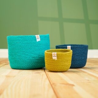 Jute Hohe Körbe Set Ozean – Nachhaltige Aufbewahrung für Kinderzimmer