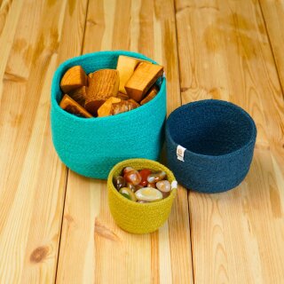Jute Hohe Körbe Set Ozean – Nachhaltige Aufbewahrung für Kinderzimmer