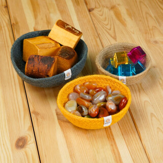 Jute Mini-Schüssel-Set Strand – Nachhaltige Aufbewahrung fürs Kinderzimmer