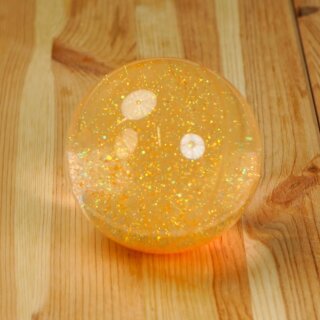 Wasserball Gelbgold-Glitter XXL – Glitzer Wasserflummi Ø 10 cm