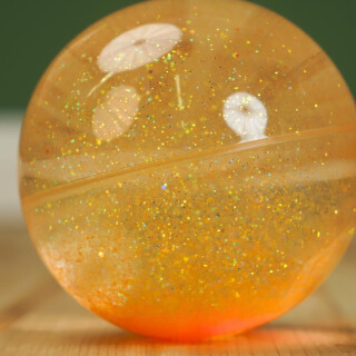 Wasserball Gelbgold-Glitter XXL – Glitzer Wasserflummi Ø 10 cm