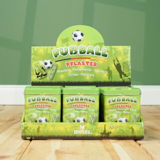 Fußball Pflasterdose – Kinderpflaster mit Fußballmotiven in Metallbox