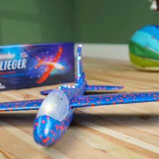 Leuchtender LED Segelflieger – Kinder Wurfgleiter mit Blinkmodus