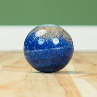 Regenbogen Glitter Ball Sensorik Kugel für Kinder Blau