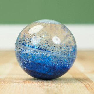 Regenbogen Glitter Ball Sensorik Kugel für Kinder Blau