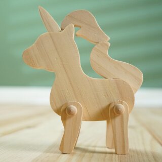 Holz-Bausatz Einhorn – DIY-Figur zum Zusammenbauen